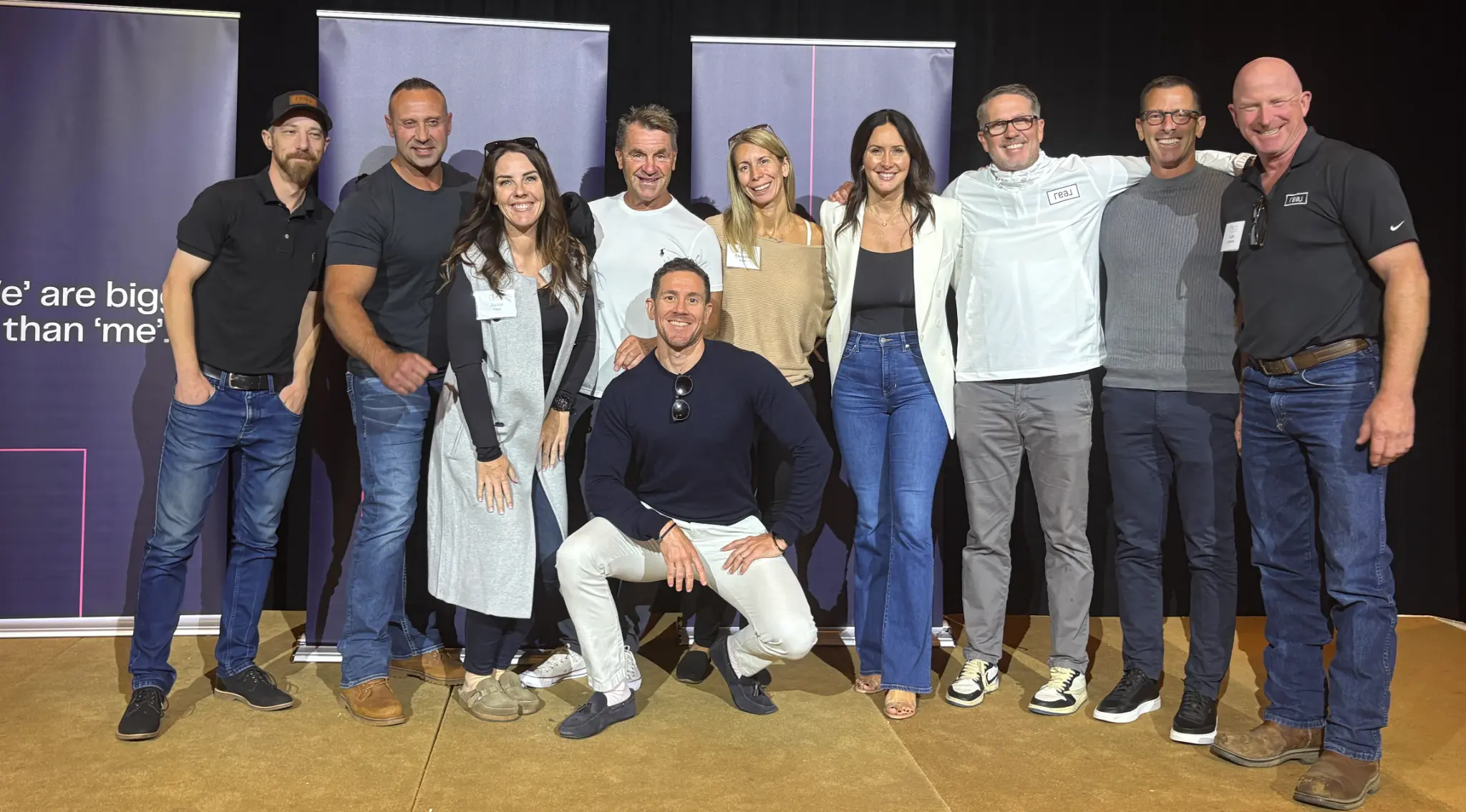 Group of Real Broker Canada agents gathered at a community event